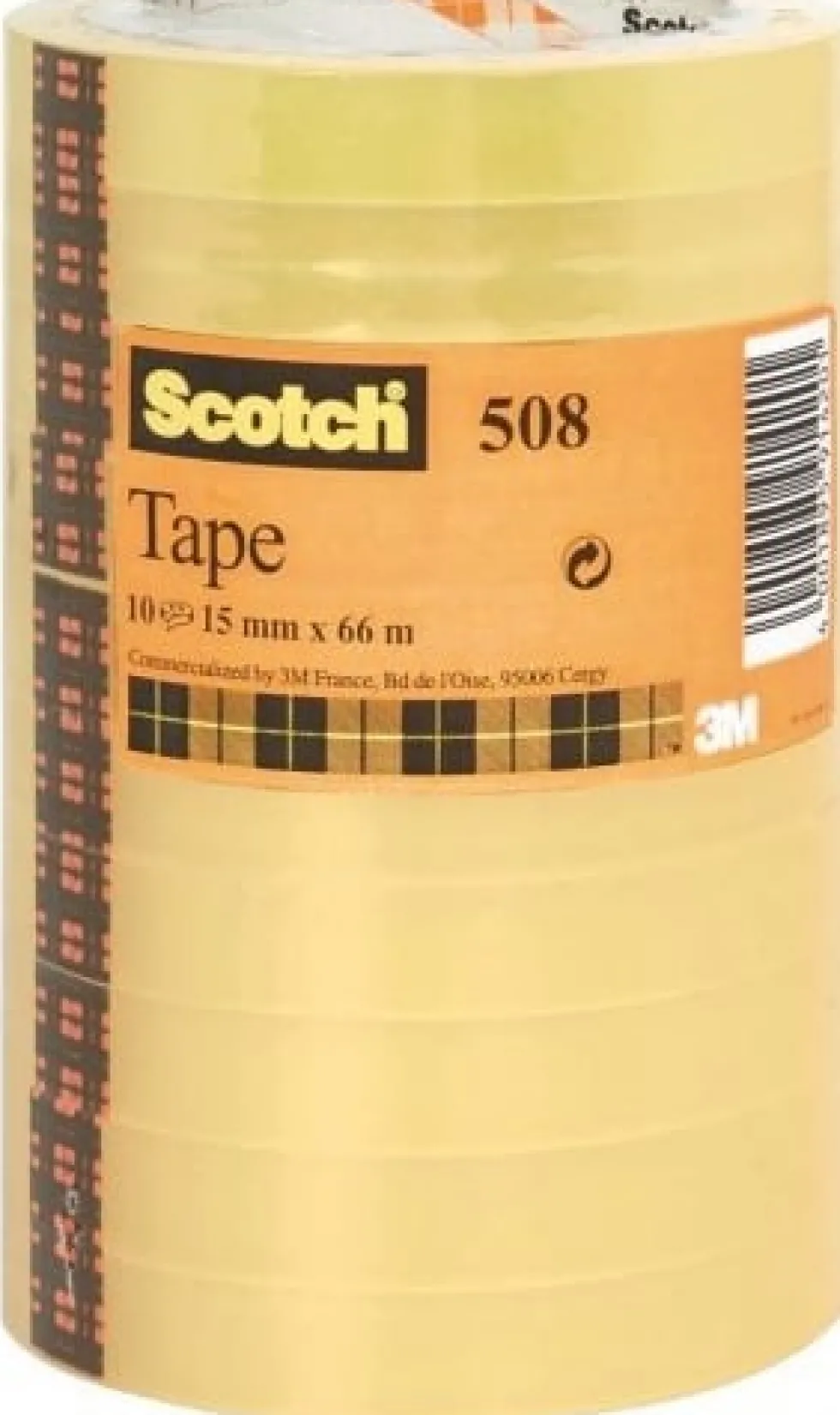 Kontorstejp Scotch 508 Standard STOR, 15mm x 66m, 10rl