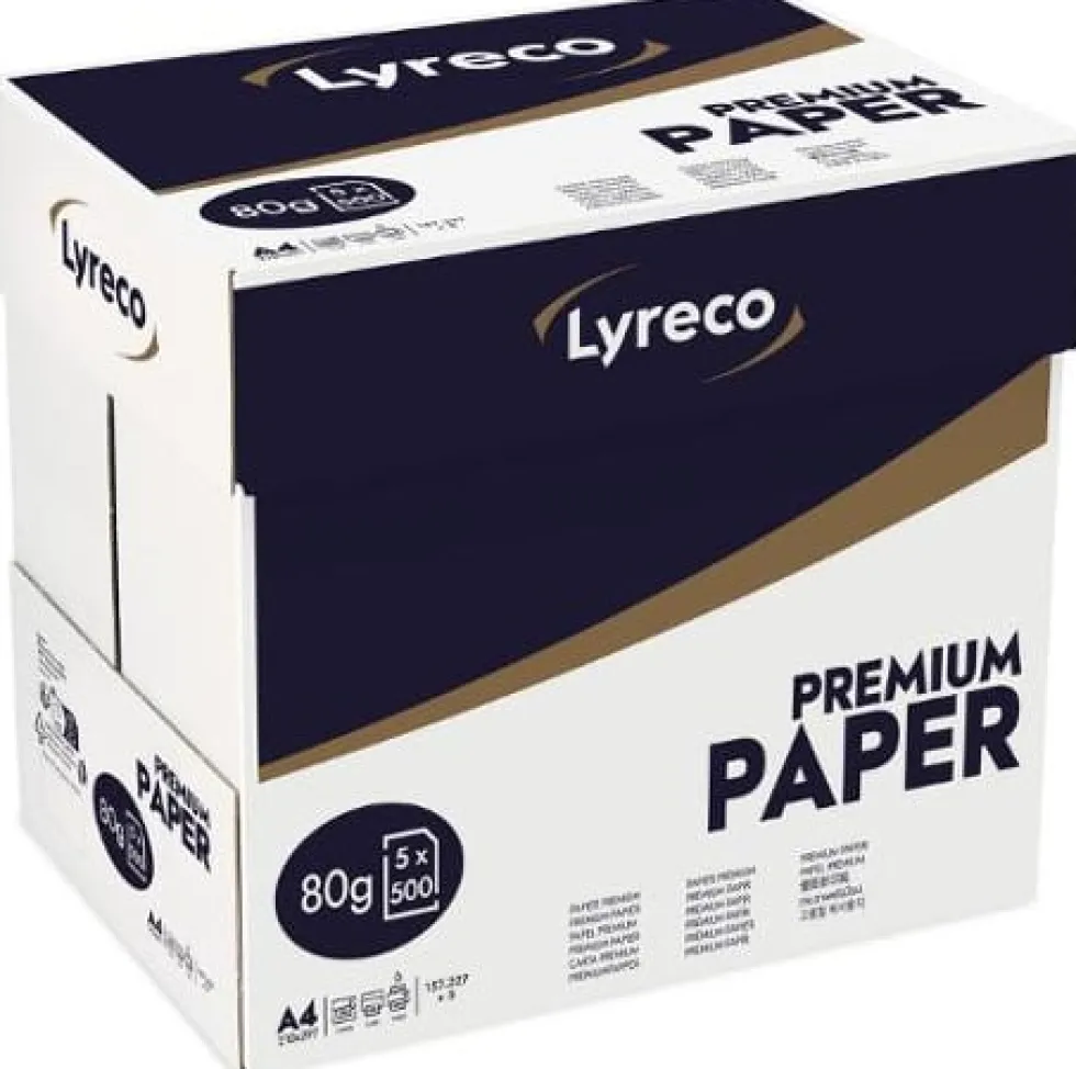 Kopieringspapper LYRECO Premium A4 80g oh 500/fp
