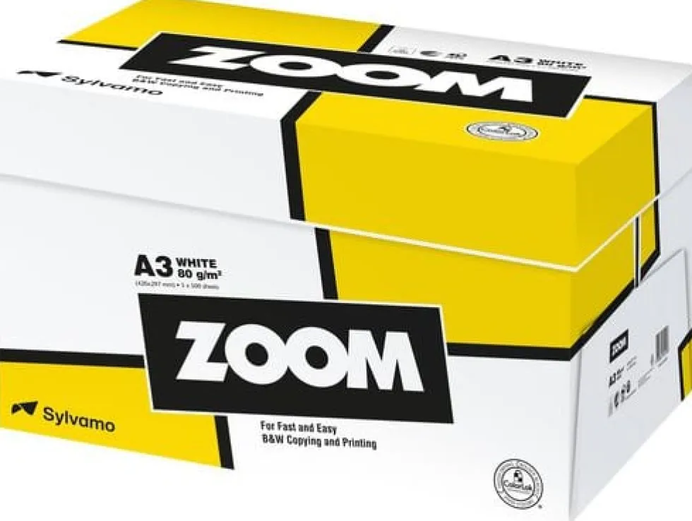 Kopieringspapper Zoom A3, 80g, 5x500/fp
