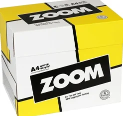 Kopieringspapper Zoom A4, ohålat, 80g, 5x500/fp