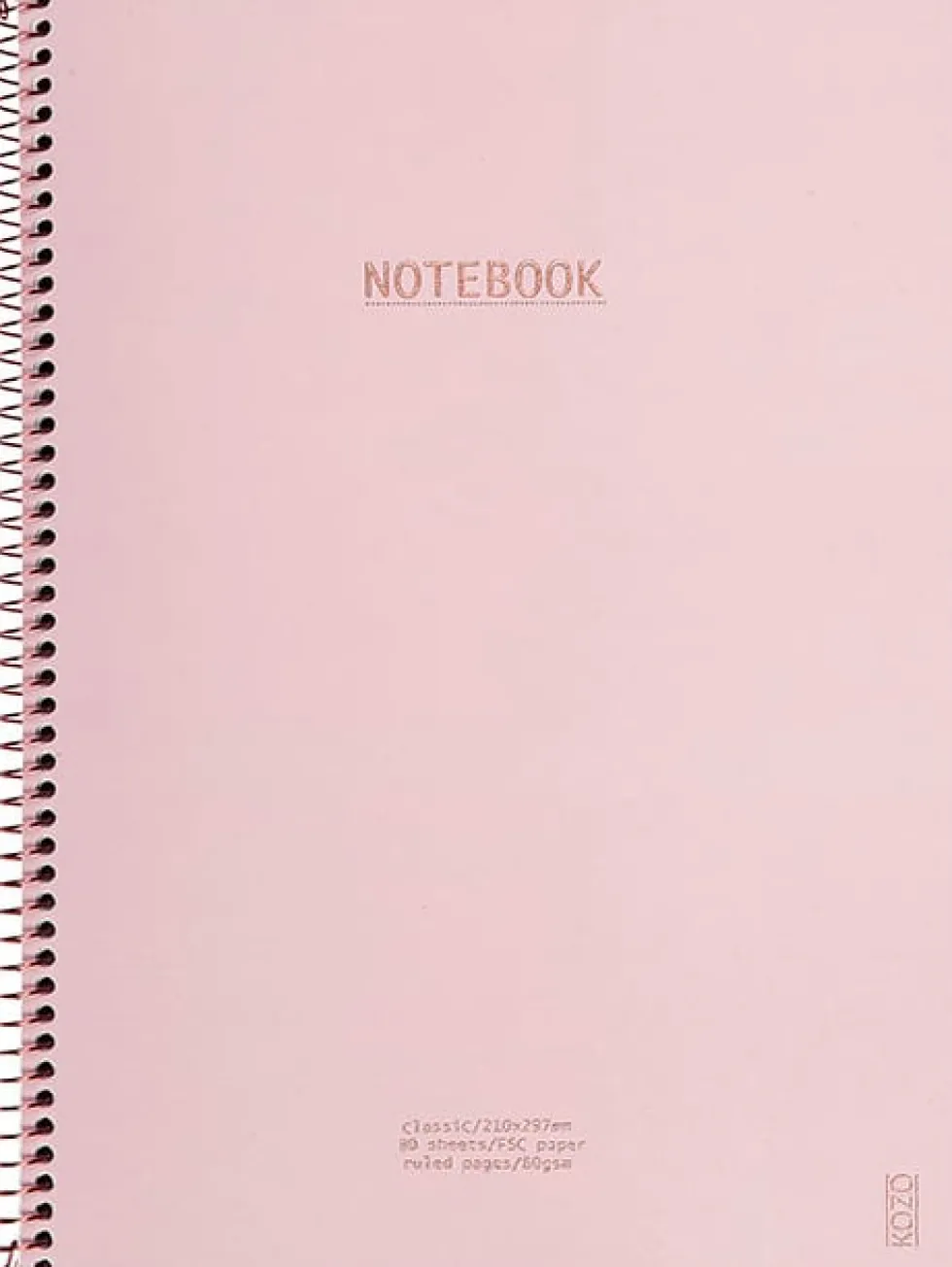 KOZO Anteckningsbok A4 Classic Dusty Pink