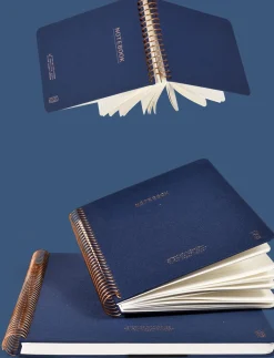 KOZO Anteckningsbok A4 Premium Navy Rutad