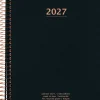 KOZO Kalender 2027 A5 Vecka per uppslag Black
