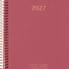 KOZO Kalender 2027 A5 Vecka per uppslag Berry