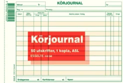 Körjournal A5 Liggande med kopia, 2x50 blad, 5st