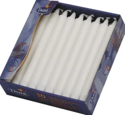 Kronljus Vit, stearin, 24cm, 30/fp