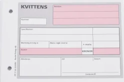 Kvittens A6 Liggande utan kopia, 50 blad