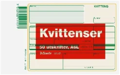 Kvittens A6 Liggande utan kopia, 50 blad