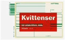 Kvittens A6 Liggande utan kopia, 50 blad