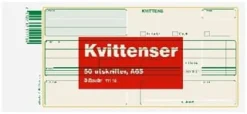 Kvittens A65 utan kopia, 50 blad, 10st