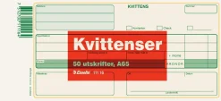 Kvittens A65 utan kopia, 50 blad, 10st