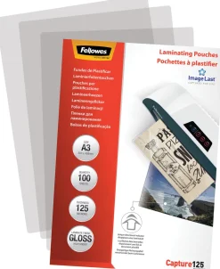 Laminat FELLOWES A3 125mic klar 100/fp