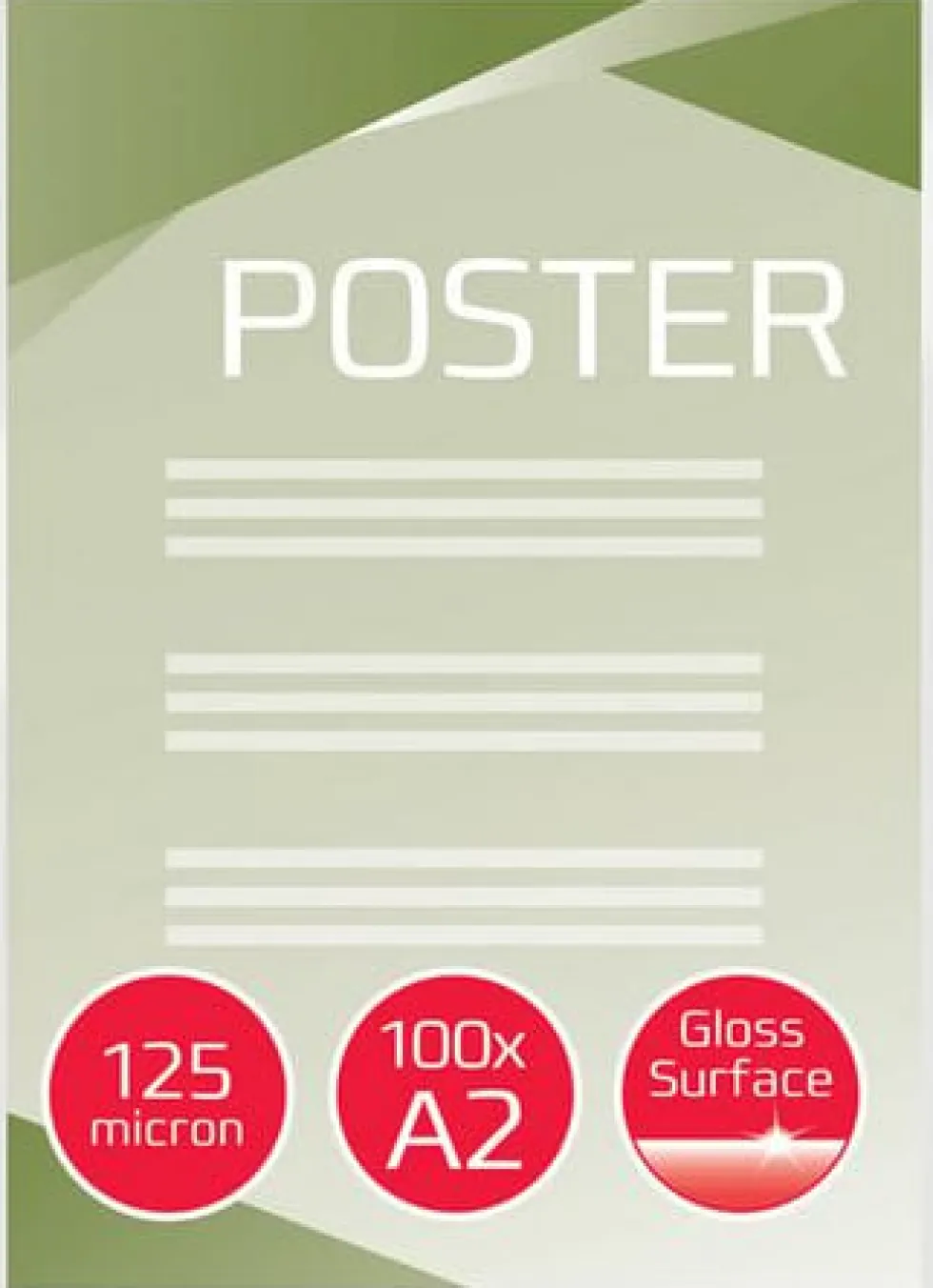 Laminat GBC A2 125mic klar 100/fp