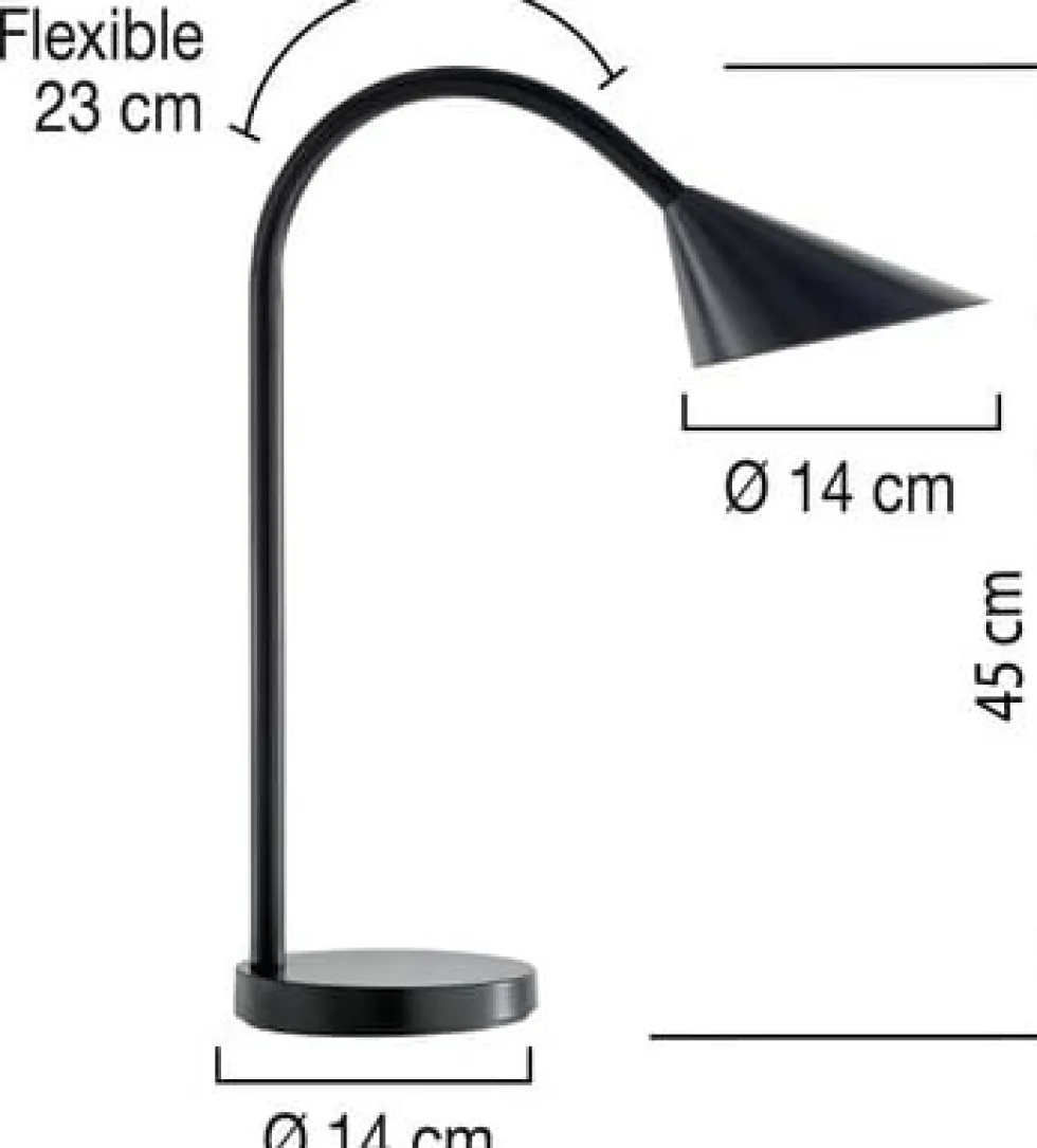 Lampa UNILUX Sol LED svart