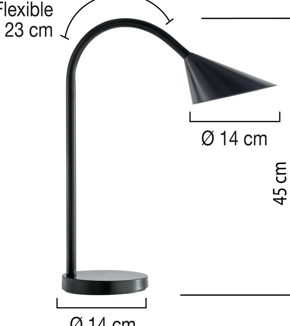 Lampa UNILUX Sol LED svart