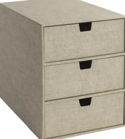 3-lådsbyrå Ingrid canvas linen