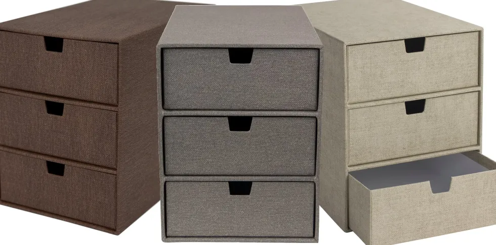 3-lådsbyrå Ingrid canvas linen