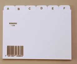 Ledkort register A6L A-Ö vit