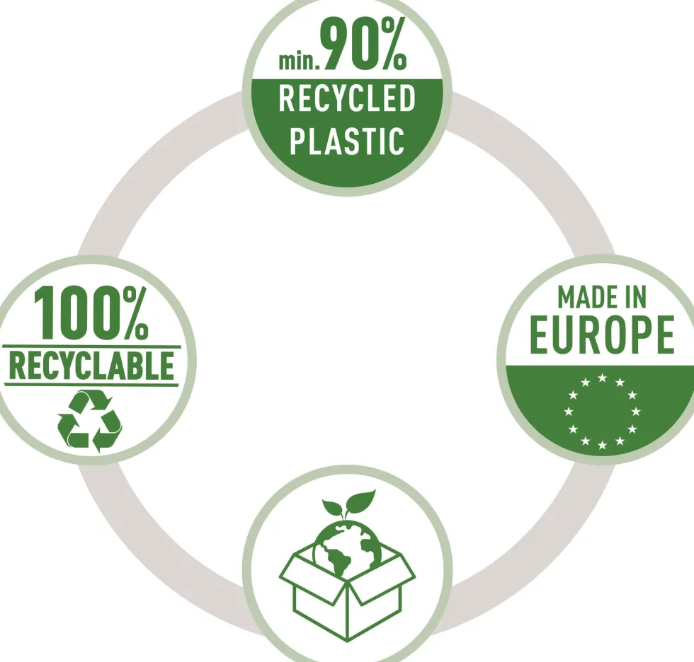 Leitz Recycle Demopärm PP 20 fick. blå
