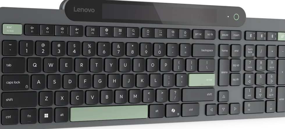 Lenovo - Tangentbord - self-charging - trådlös - Bluetooth 5.1