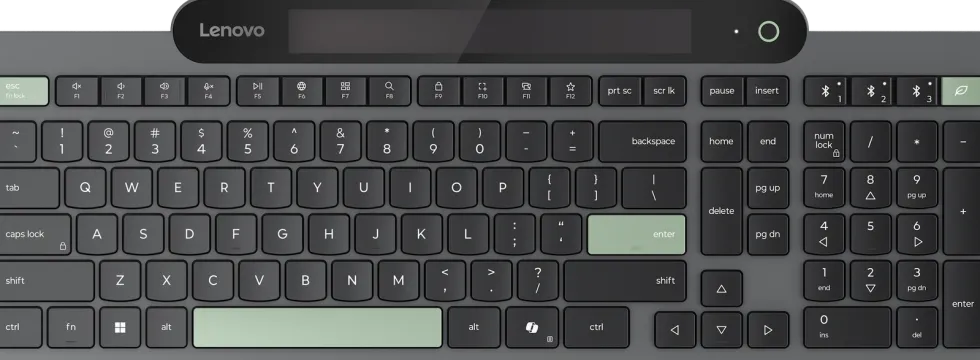 Lenovo - Tangentbord - self-charging - trådlös - Bluetooth 5.1