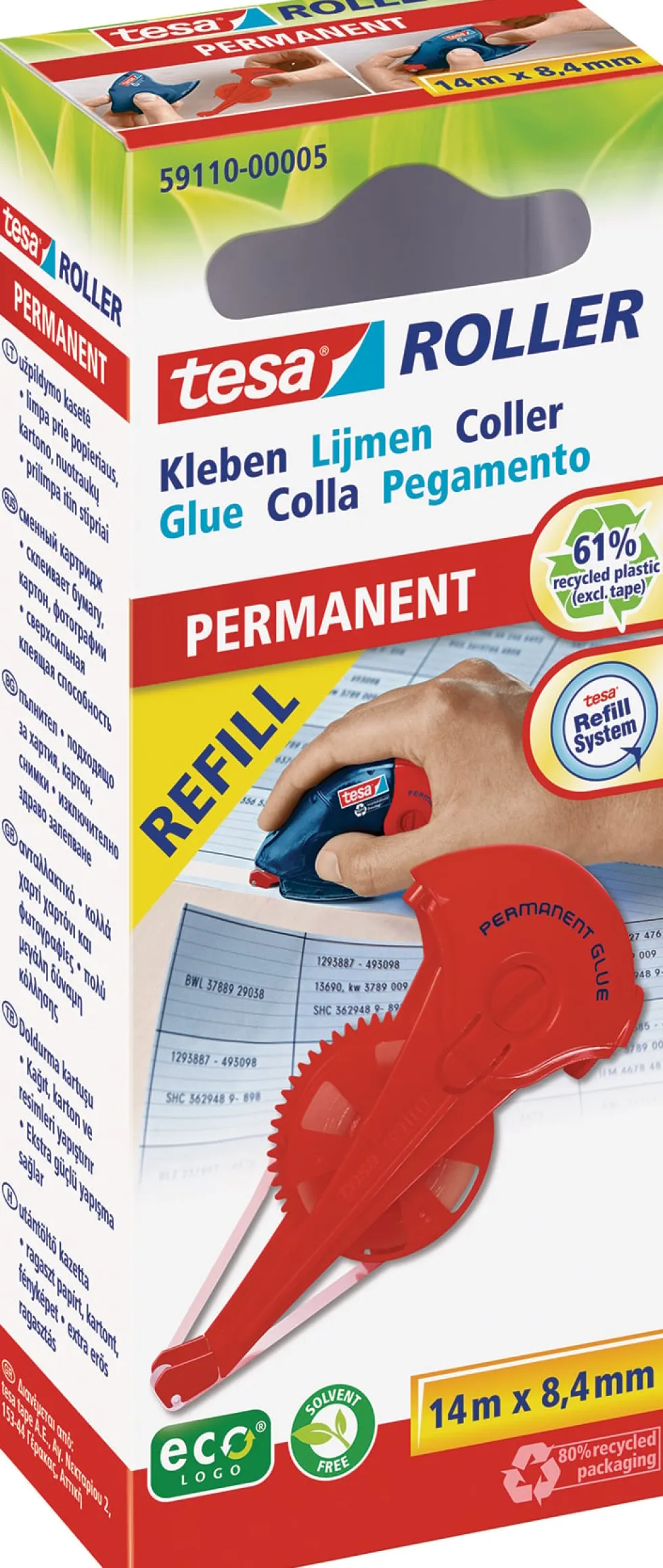 Limroller refill TESA permanent