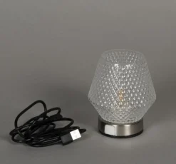 Ljuslykta KONSTSMIDE LED 10x11cm glas