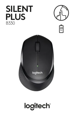 Logitech B330 Silent Plus - Mus - optisk - 3