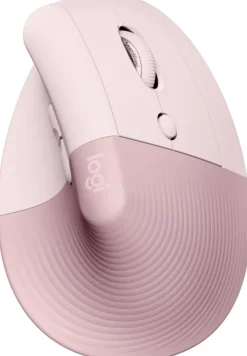 Logitech Lift Right Vertical Ergonomic Mouse, Rose/Dark Rose