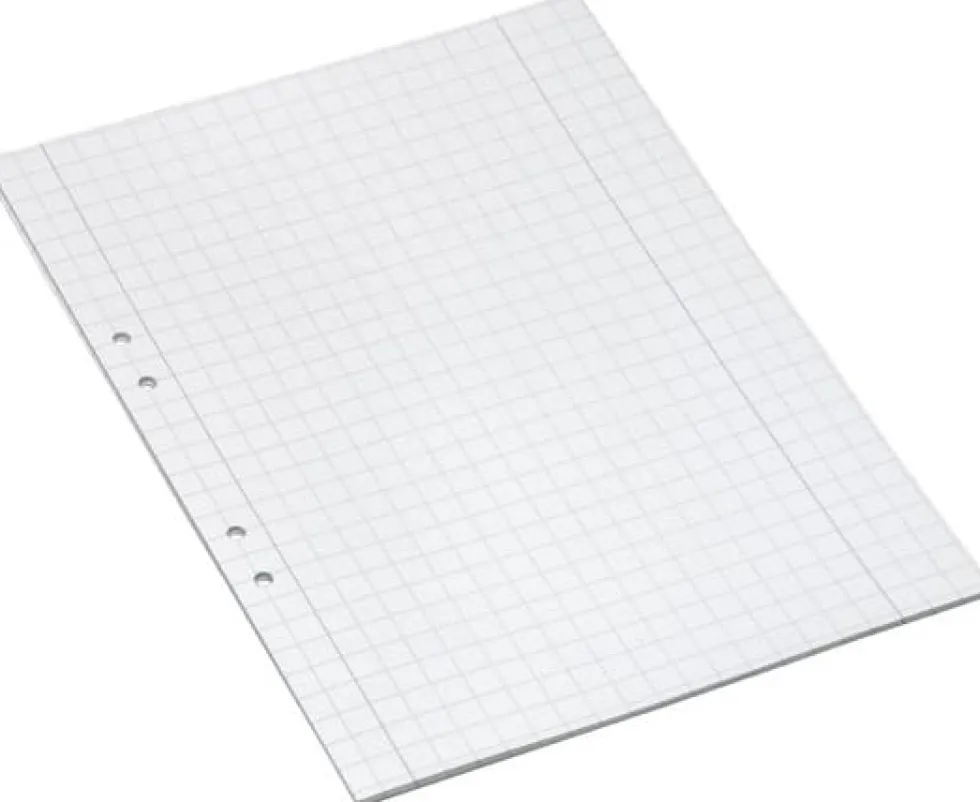 Lösblad A4 rutat 10x10mm hålat 500/fp