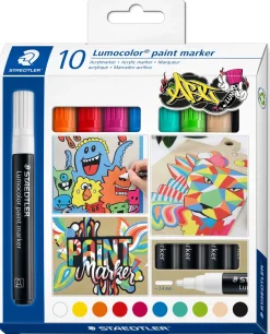 Lumocolor målarmarker 10 ass