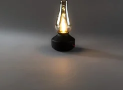 Lykta metall LED 24,5cm svart