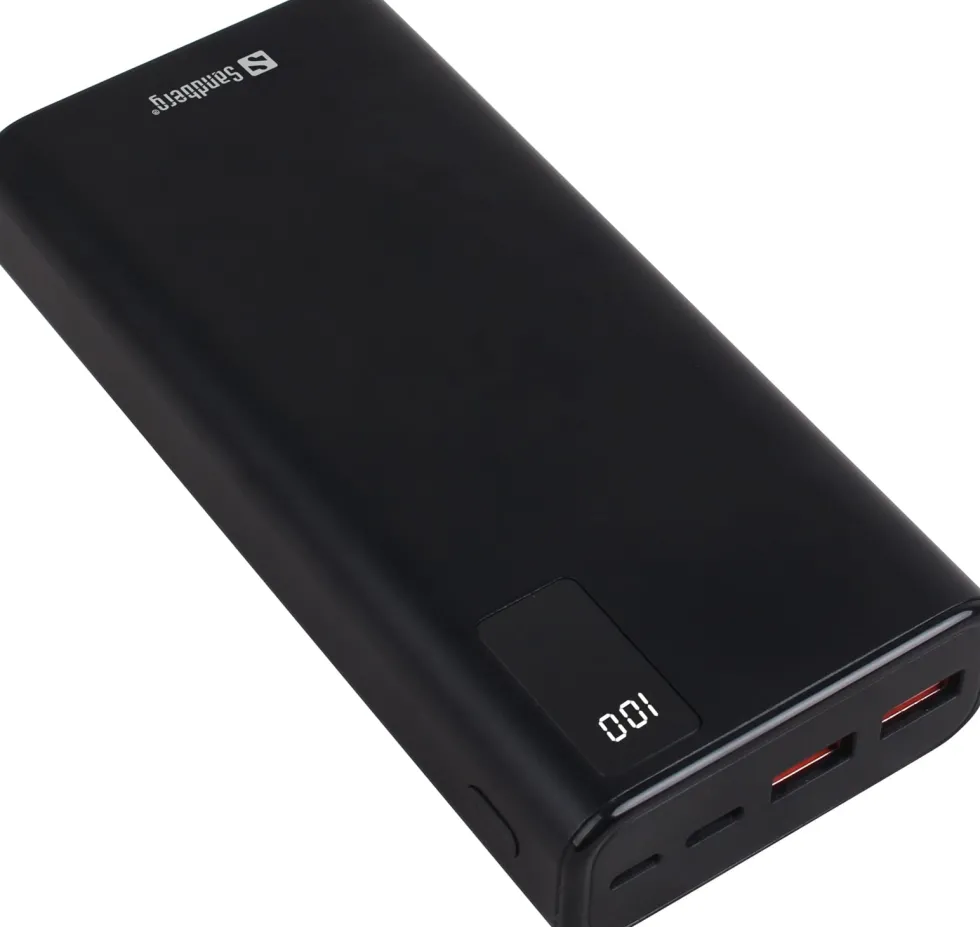 20.000 mAh PD 20W PowerBank USB-C, Black