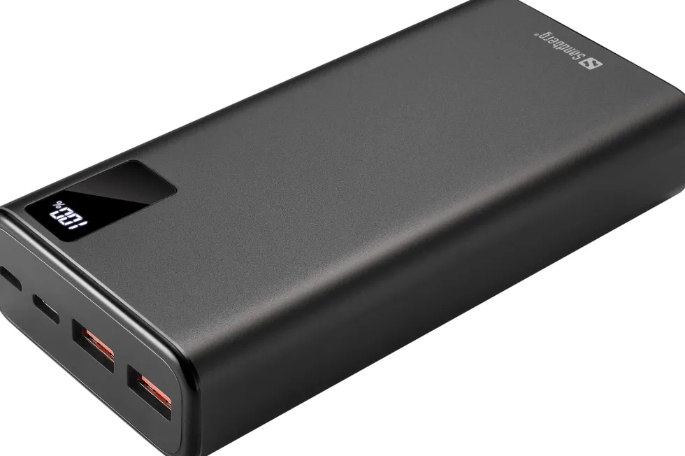 20.000 mAh PD 20W PowerBank USB-C, Black