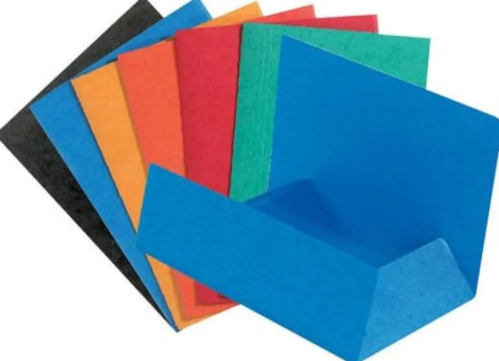 Mapp kartong EXACOMPTA 3-klaff A4, sorterade färger, 50/fp