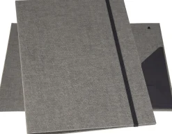 Mapp Paulina A4 canvas grå