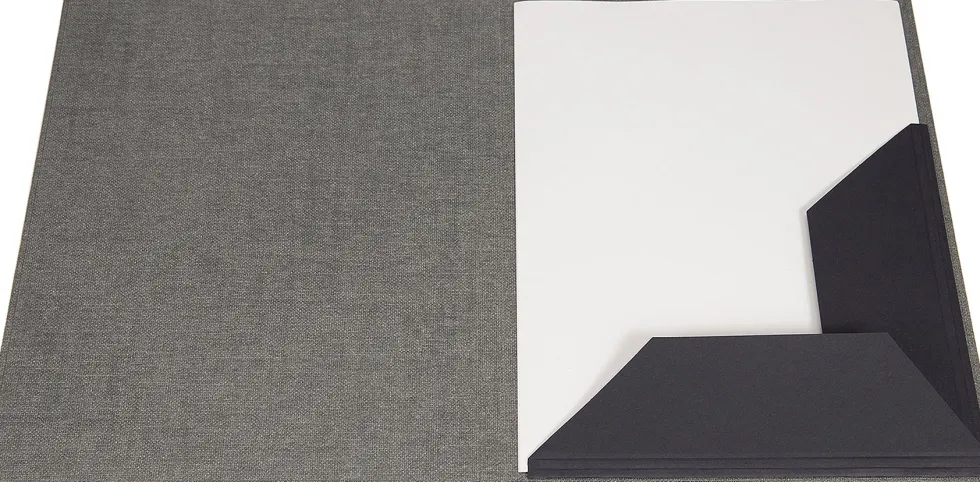Mapp Paulina A4 canvas grå