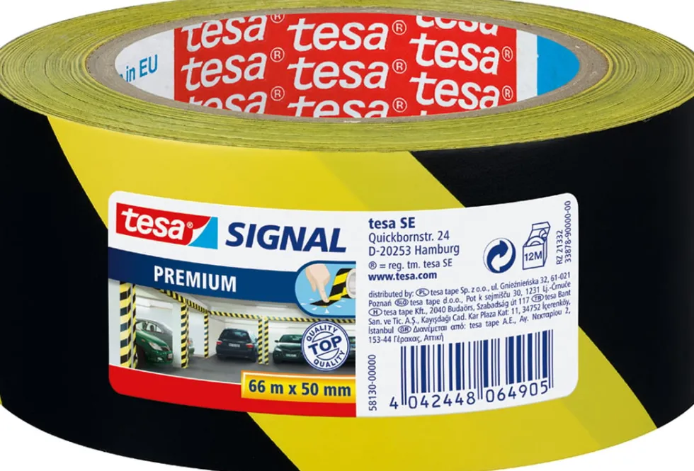 Markeringstejp TESA Prem. 50mmx66m gul/s