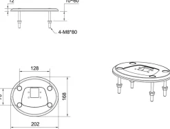 M Deskmount HD - Monteringskomponent (plastringsbas) - aluminium