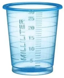 Medicinbägare Eco 30ml smal blå 90/fp