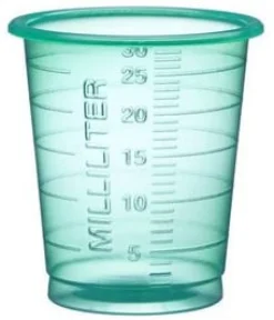 Medicinbägare Eco 30ml smal grön 90/fp
