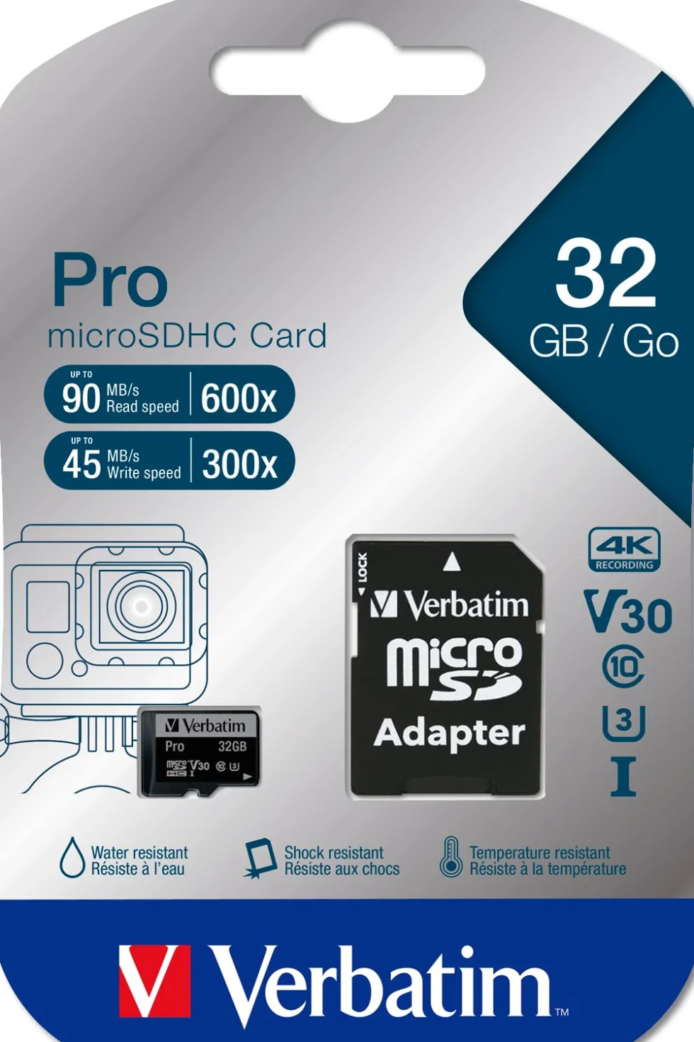 Micro SDHC Card PRO 32GB U3 with Adaptor