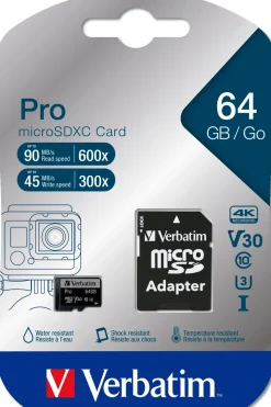 Micro SDXC Card PRO 64GB U3 with Adaptor