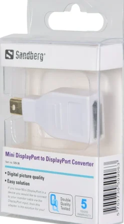MiniDP to DisplayPort Converter, White