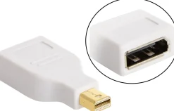 MiniDP to DisplayPort Converter, White