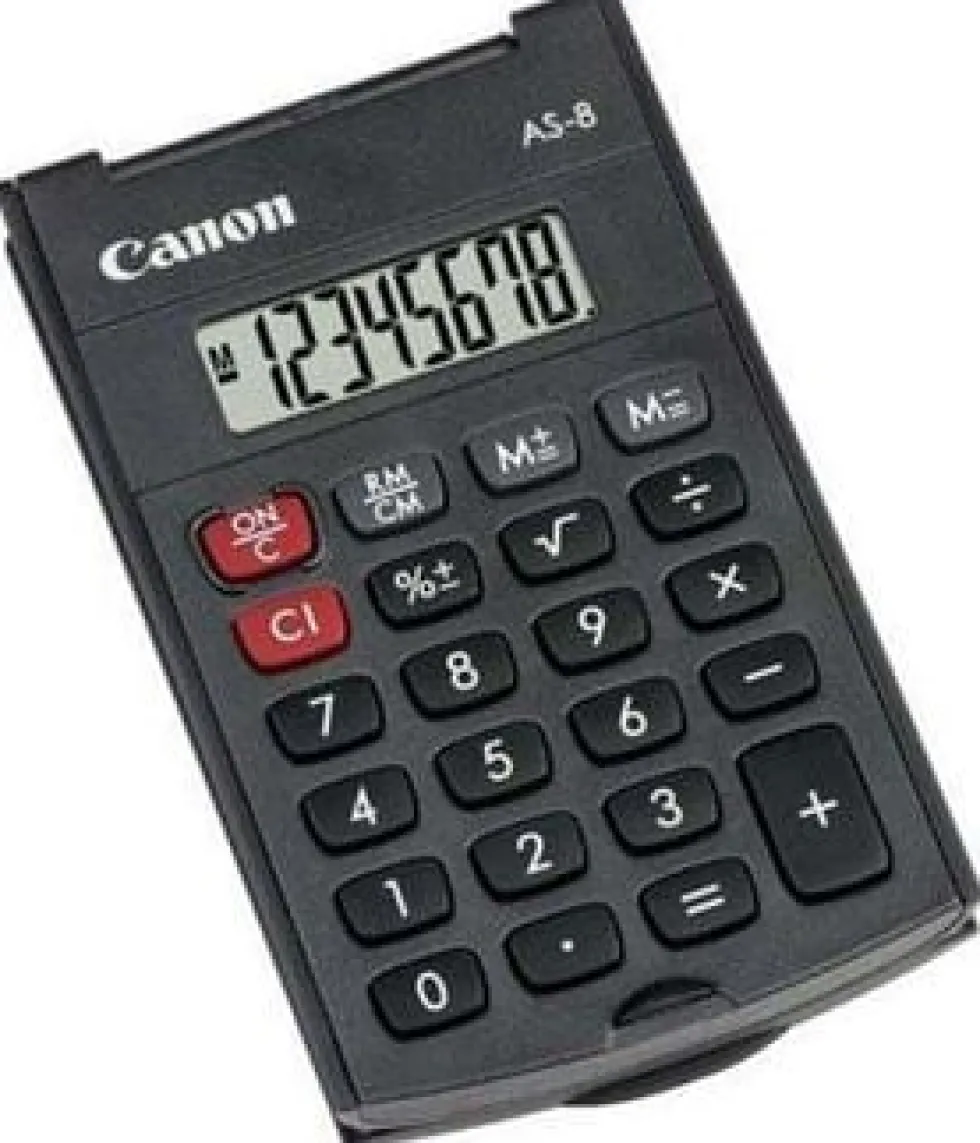 Miniräknare CANON AS-8 svart