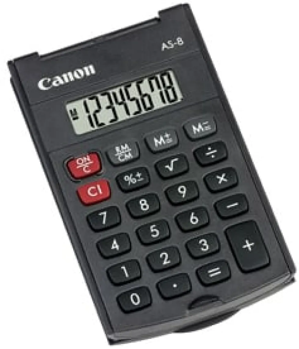Miniräknare CANON AS-8 svart