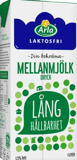 Mjölk Mellan Laktosfri Lång Håll 1,5% 1L