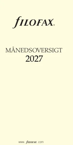 Månadsöversikt Personal 2027 Dansk