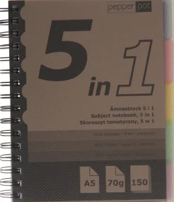Ämnesblock 5flik A5 150bl